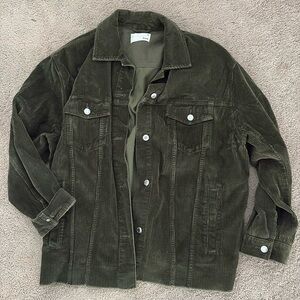 WilFred Free Green Corduroy, Medium Button-Down Jacket